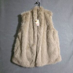 NWT Johnny Was Womens Topper Faux Fur Vest W/Pockets W43723-E Size XL